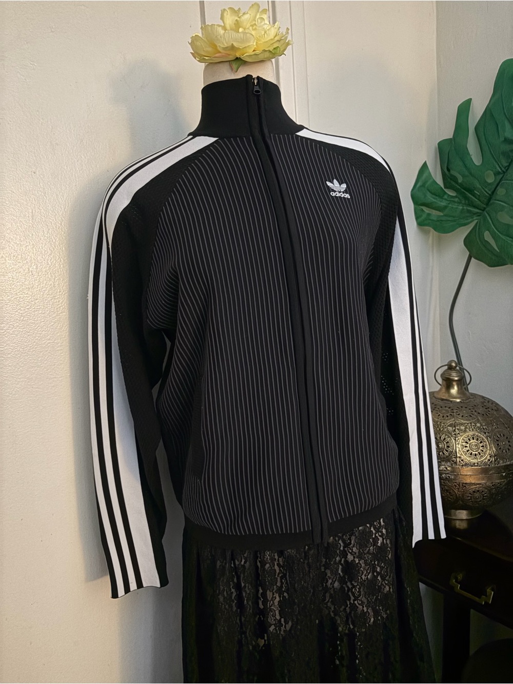 Adidas Originals Adibreak Snap Button Track Jacket Black White